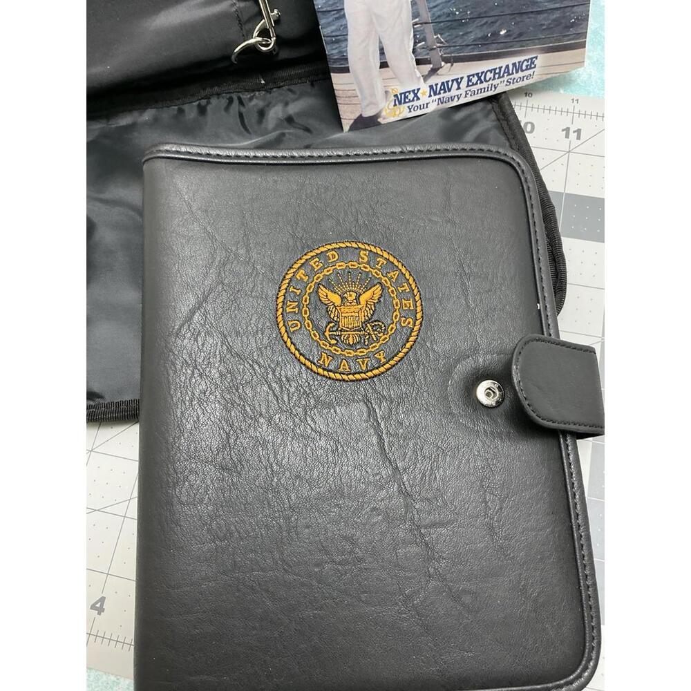 Vintage US Navy Enlistment Zippered Document Case Portfolio And Planner Binder - Picture 1 of 9